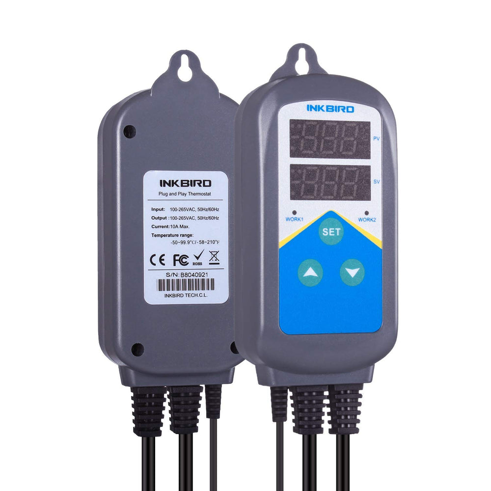 Inkbird aquarium heater dual outlets enabling independent heating for zones