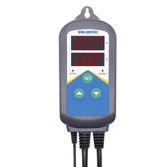 Inkbird aquarium heater front display with dual controls for precise monitoring