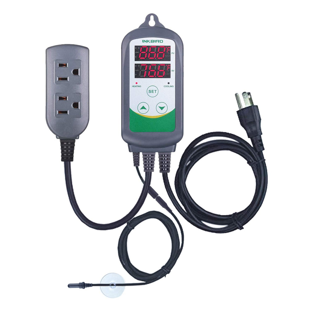 Inkbird ITC-308S heating and cooling controls enable stable aquarium environments.