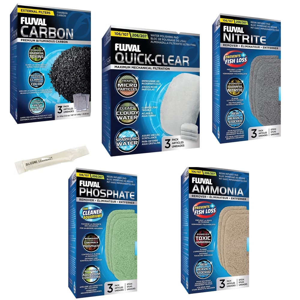 Inland Seas Fluval maintenance kit bundle showing six items for crystal-clear aquarium water.