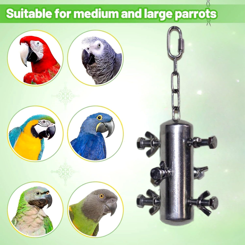 INLDY foraging bird toy colorful bright-colors attracts attention and enrichment.