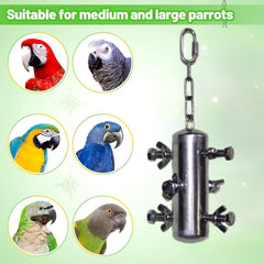 INLDY foraging bird toy colorful bright-colors attracts attention and enrichment.