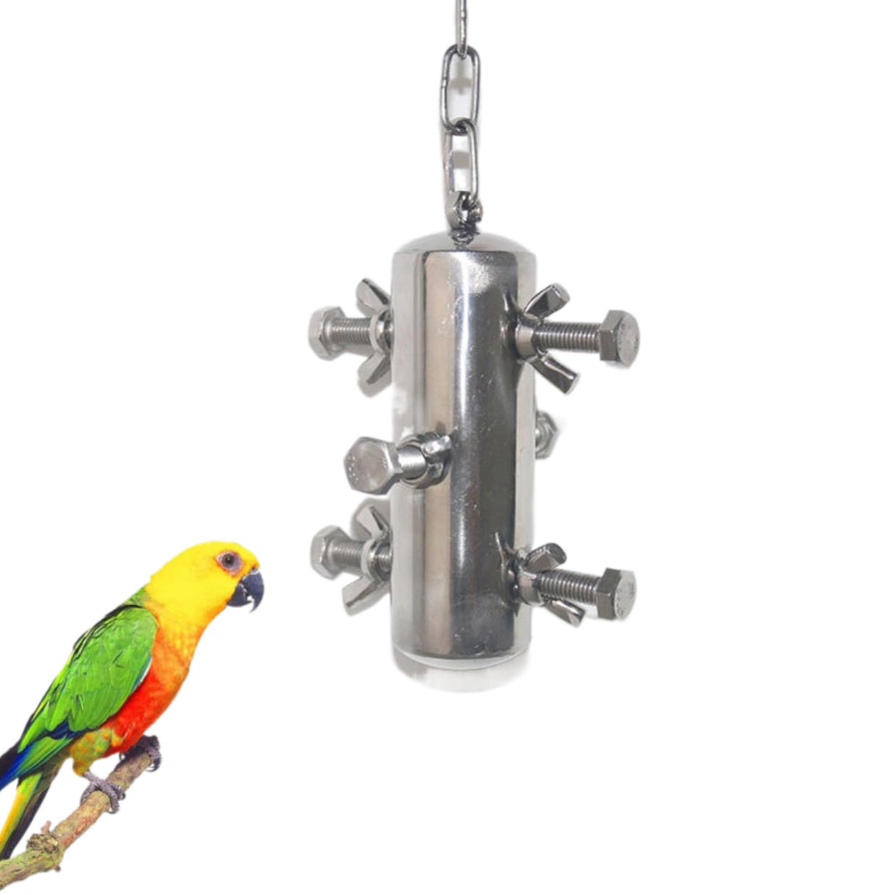 INLDY parrot toy stainless steel-hook enables quick, secure cage hanging.
