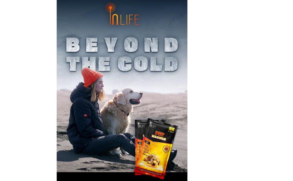 InLife Super Warmer for Pets inserted at bed cover for cozy warmth.
