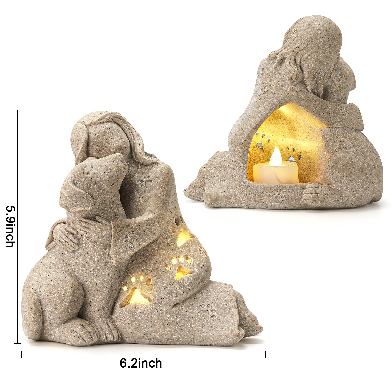 INLOMEM dog memorial gift office mantel creates a gentle memorial at work.