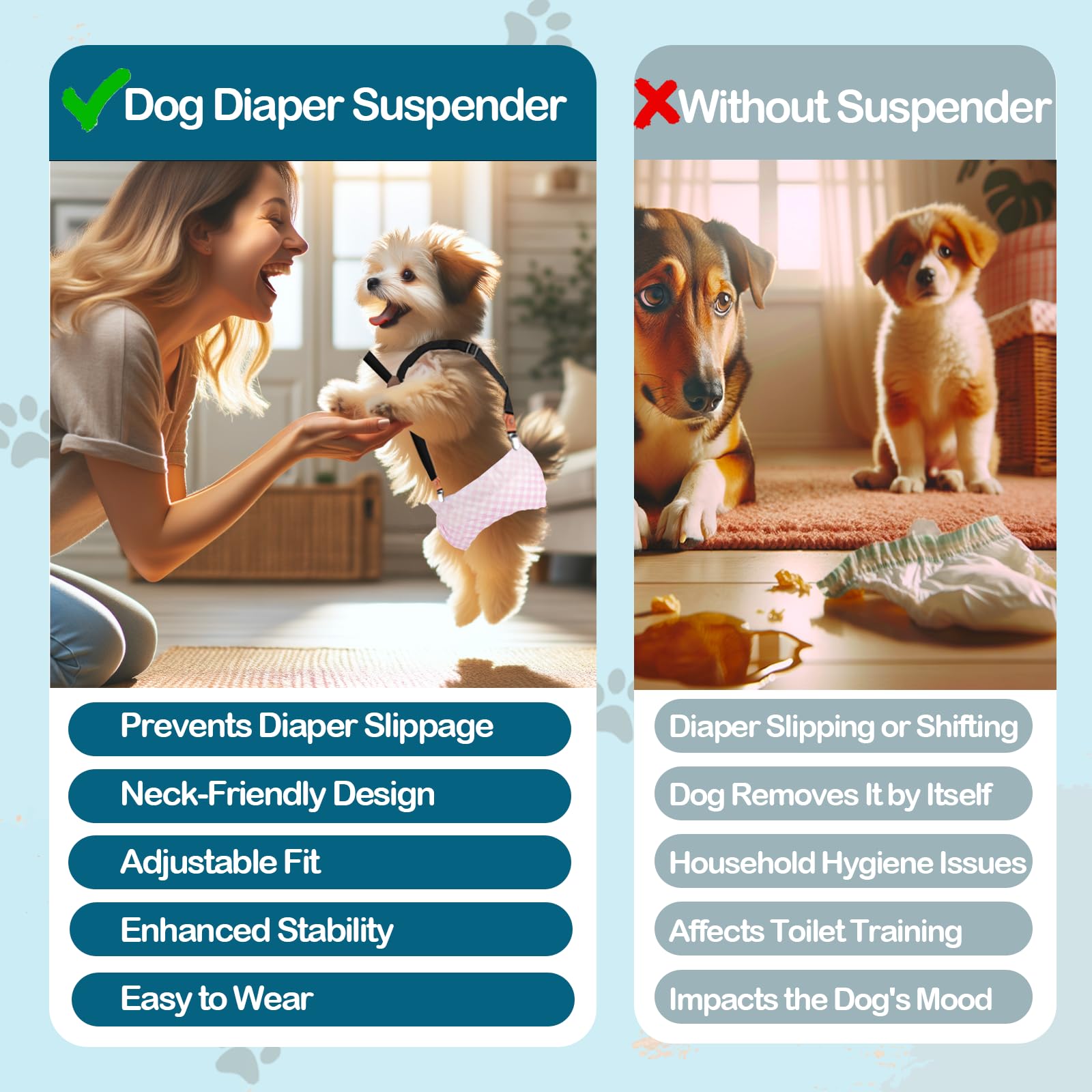 INNERZEN three-clip system provides firm grip to keep diapers in place.