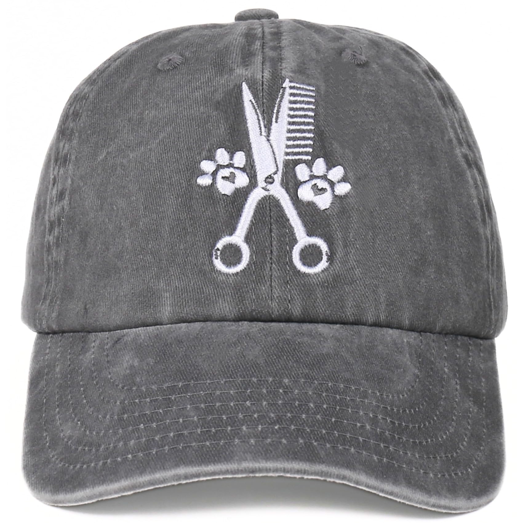 INNObeta dog groomer cap grey with adjustable strap for comfortable grooming sessions
