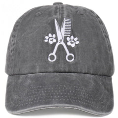 INNObeta dog groomer cap grey with adjustable strap for comfortable grooming sessions