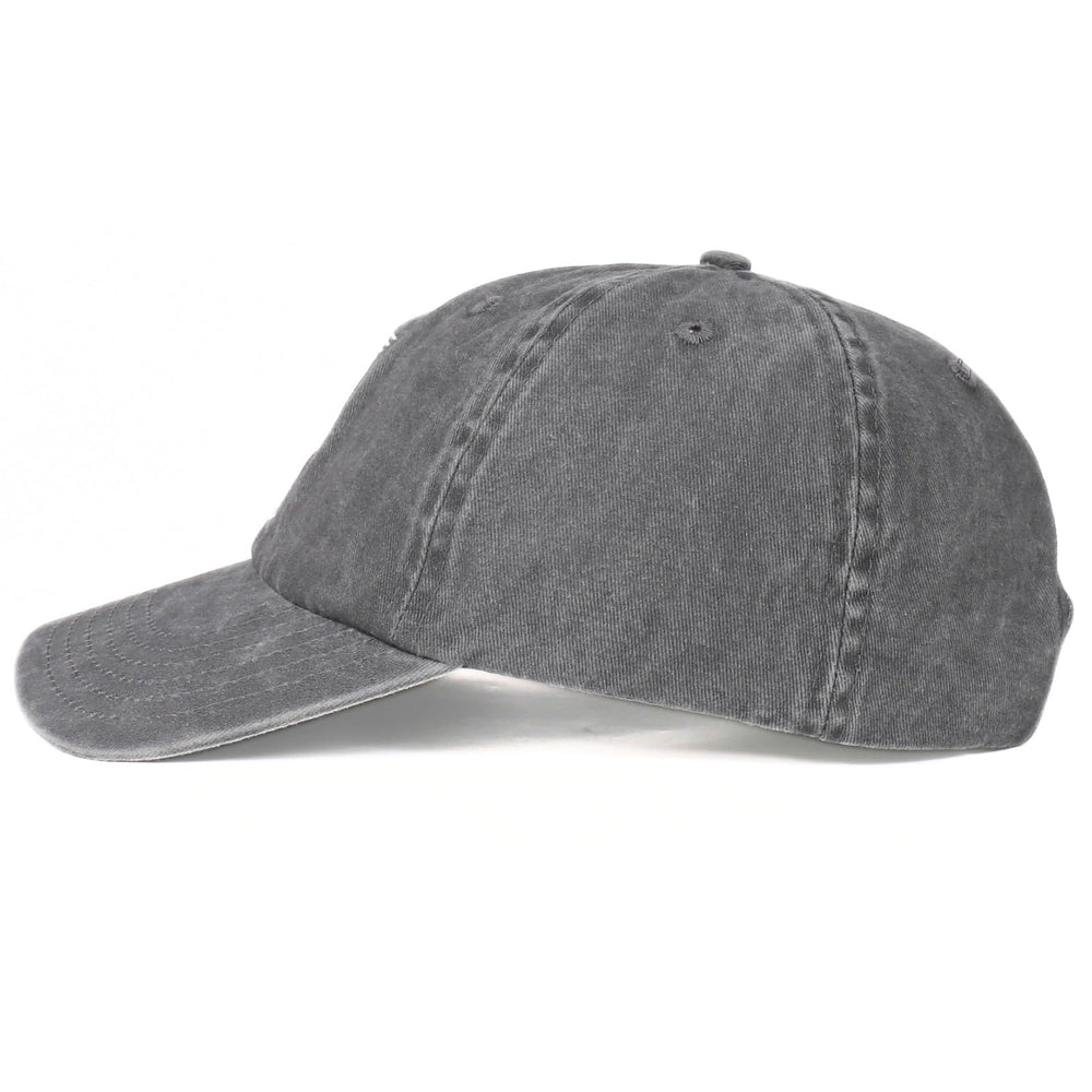 INNObeta embroidered cap grey featuring vintage denim-inspired wash for everyday wear
