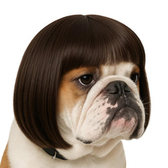 InnoHHustle dog wig brown close-up showing soft texture for cute photo moments