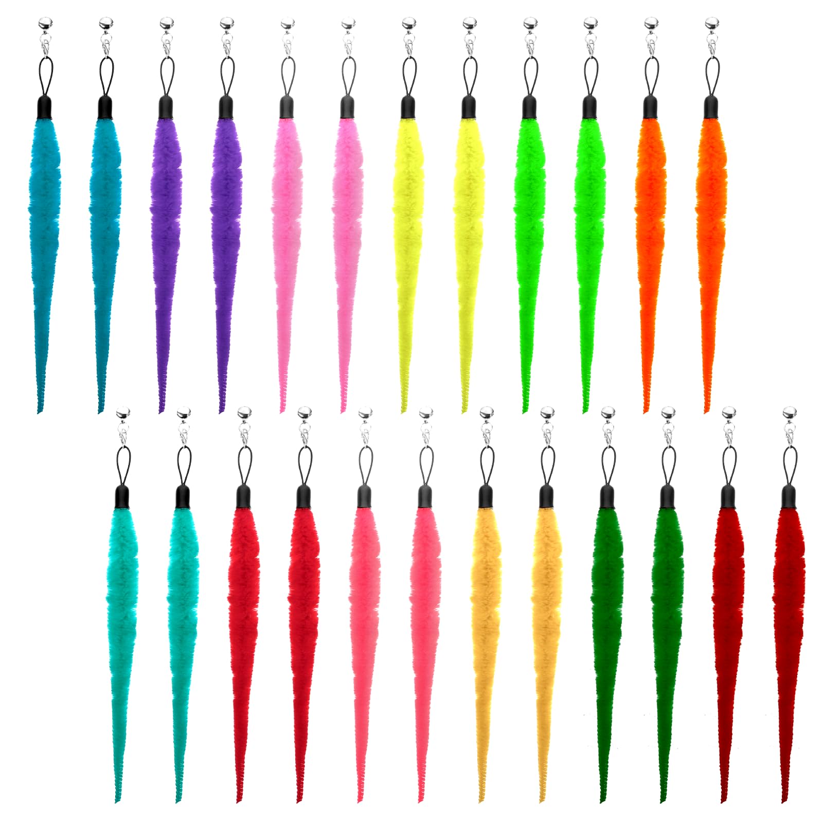 InnoHHustle cat worm toy refills colorful closeup for vibrant kitten play sessions.