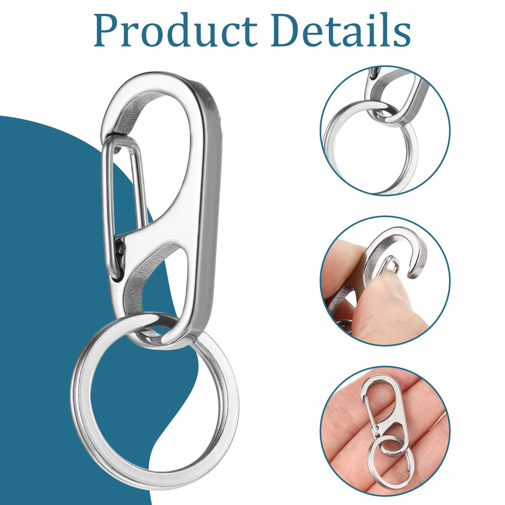 InnoHHustle dog tag clips on a collar demonstrate secure fit across multiple sizes.