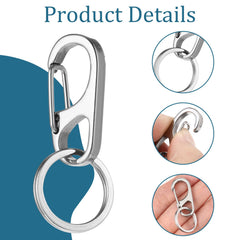 InnoHHustle dog tag clips on a collar demonstrate secure fit across multiple sizes.
