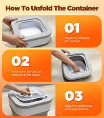 InnOrca collapsible container with measuring cup for portion control