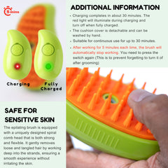 Innosel Cat Steam Brush - soft silicone bristles are gentle on pets' skin.