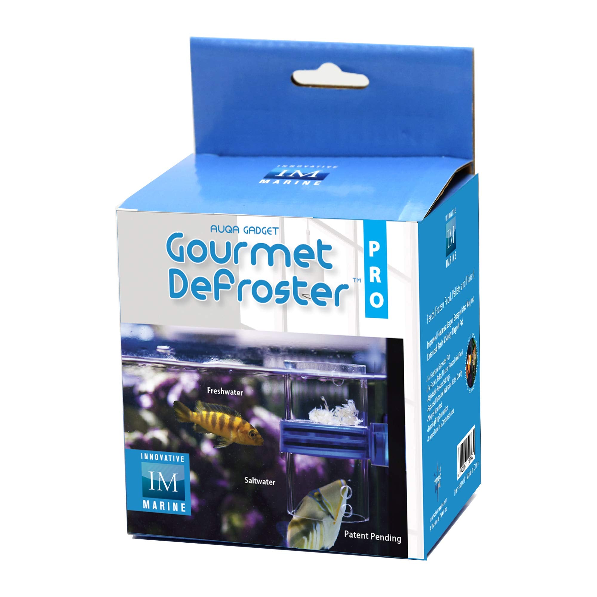 Innovative Marine Gourmet Gadget Defroster PRO patent US 10,405,525 B2 visible on design.