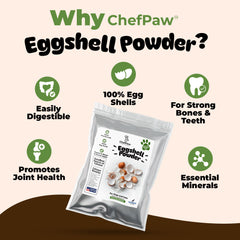 Innovet ChefPaw eggshell powder spoon illustrates easy measuring for homemade meals