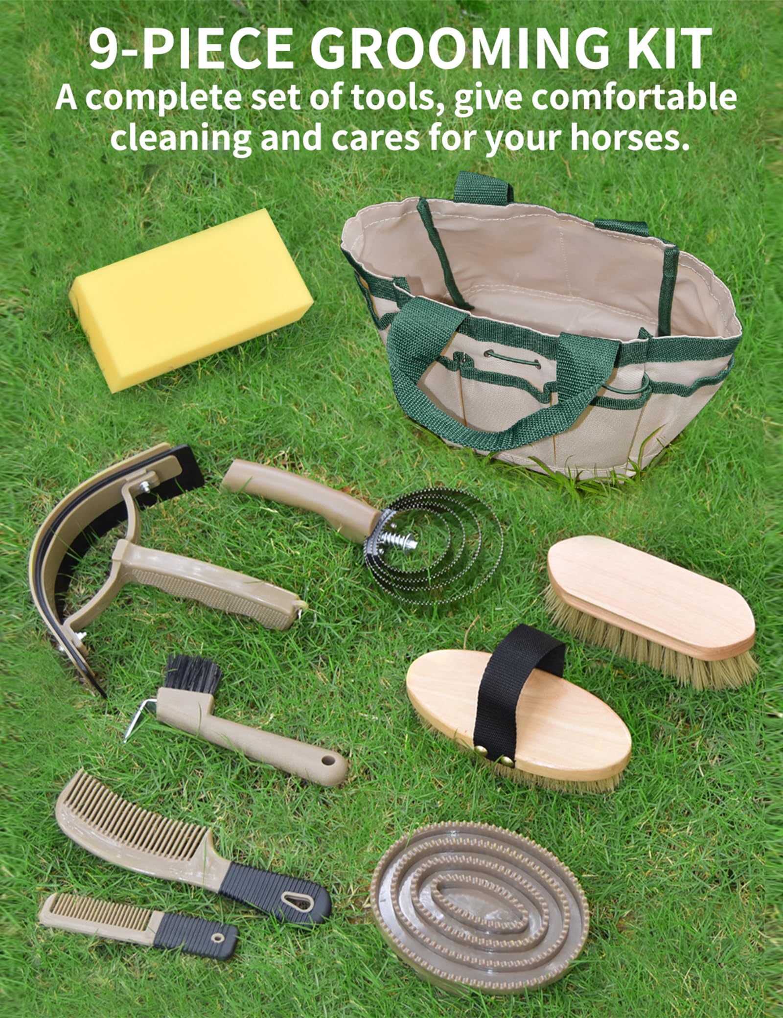 inoreal professional horse grooming kit hoof pick close-up for safe hoof cleaning