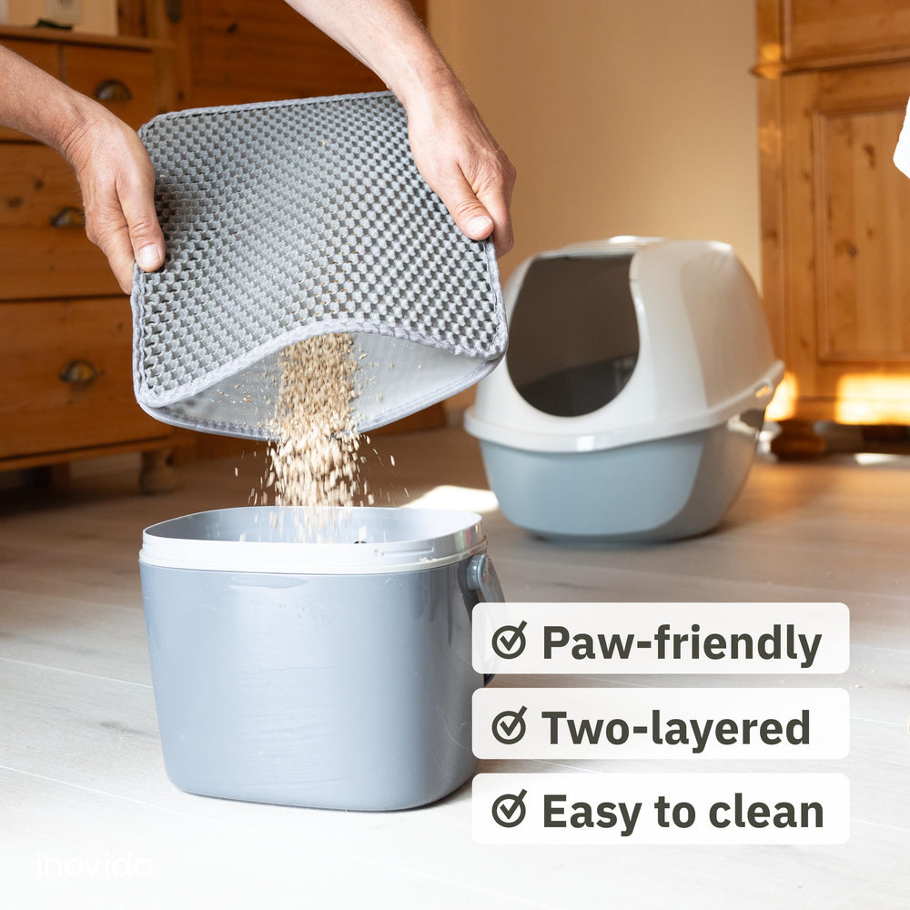 Inovida XS Cat Litter Mat Gray fits tight spaces for small rooms.