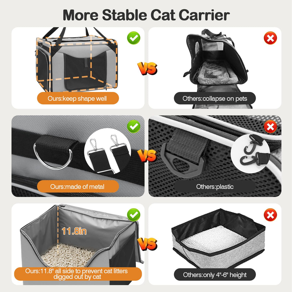 INRLKIT car travel enclosure supports calm road trips for cats.