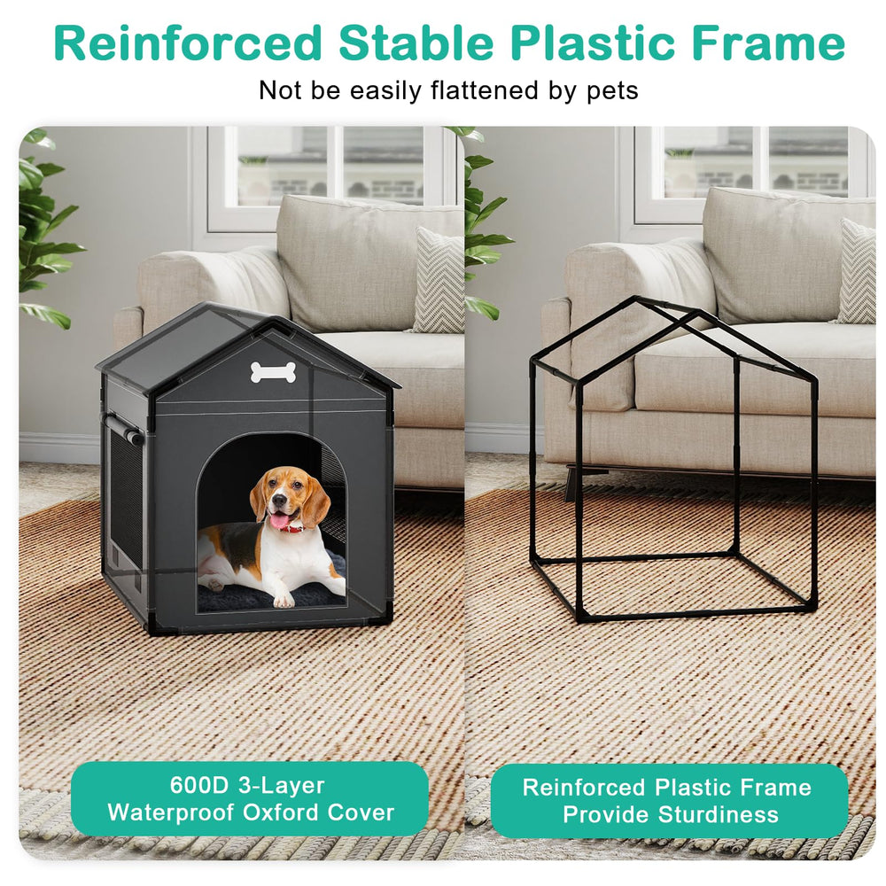 INRLKIT dog-house-oxford-cloth-exterior shows weather resistance and easy cleaning.