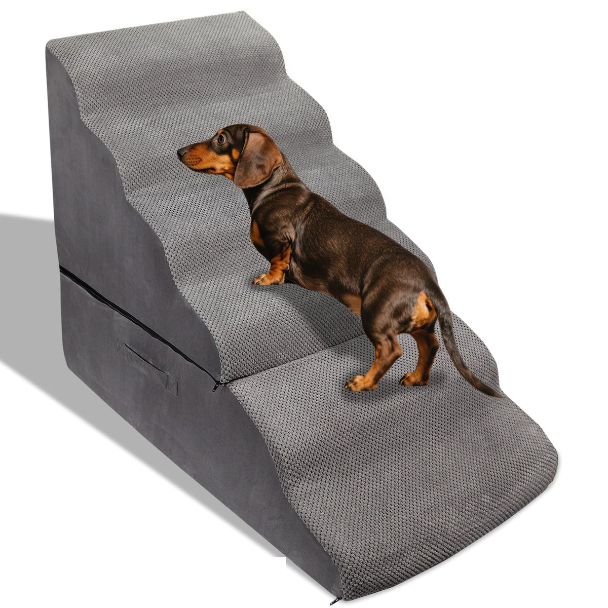 INRLKIT dog stairs detachable 2-in-1 design facilitates easy access to high beds