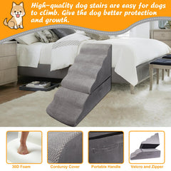 INRLKIT dog stairs large soft corn fleece cover offers durable comfort and easy cleaning