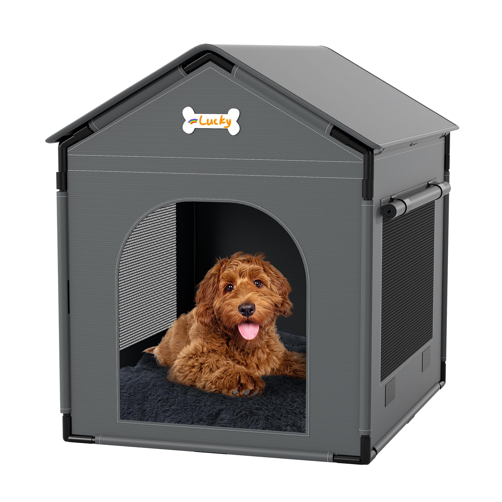 INRLKIT large-dog-house-interior offers a roomy, cozy space for pets.