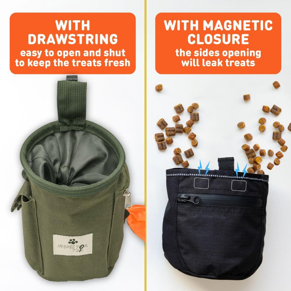 Inspector Tail pocket with key/card pocket and poop bag dispenser for organization