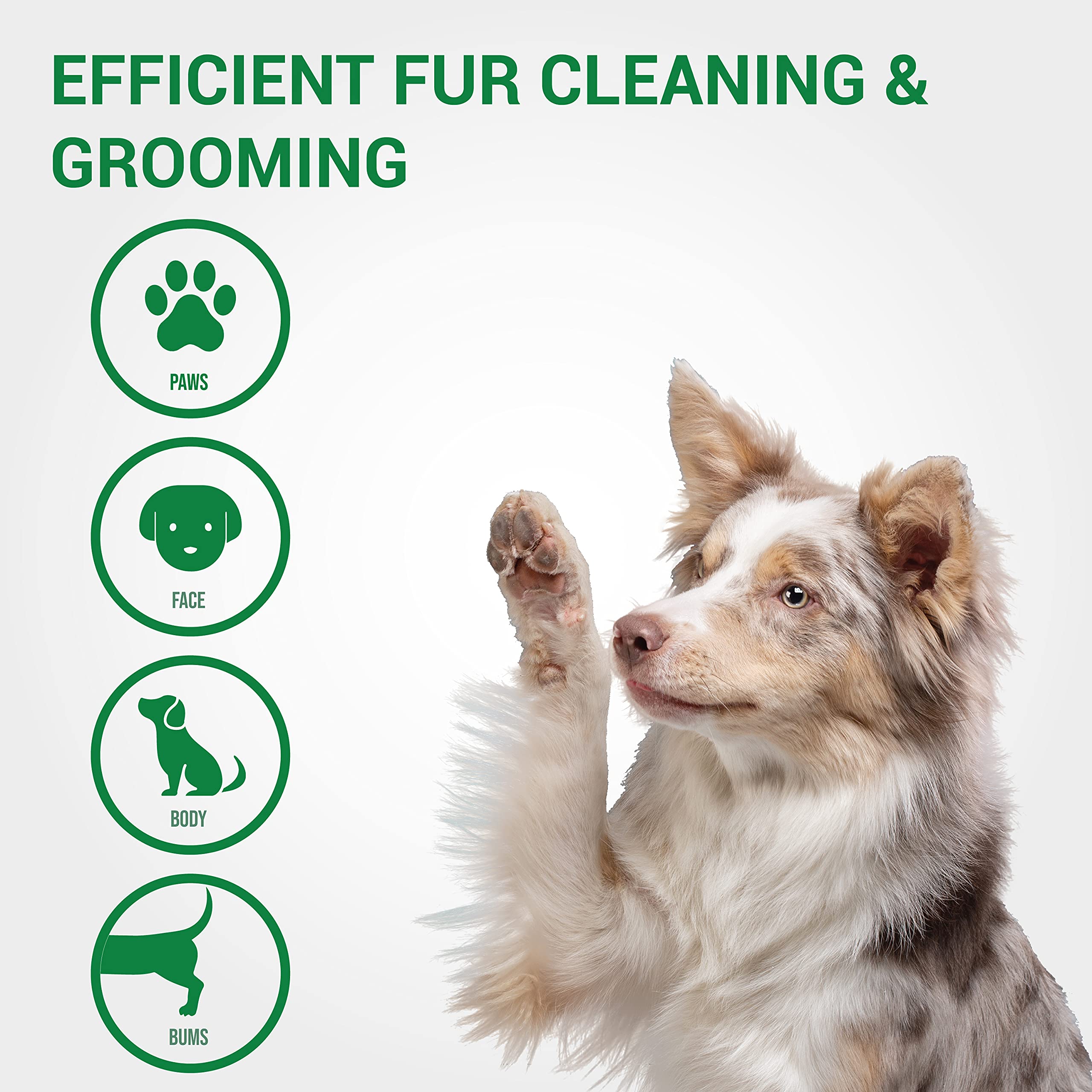 Inspire Naturals 4-pack display emphasizing portable pet cleaning solution.
