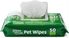 Inspire Naturals Pet Wipes used on paws after muddy adventures for quick refresh.