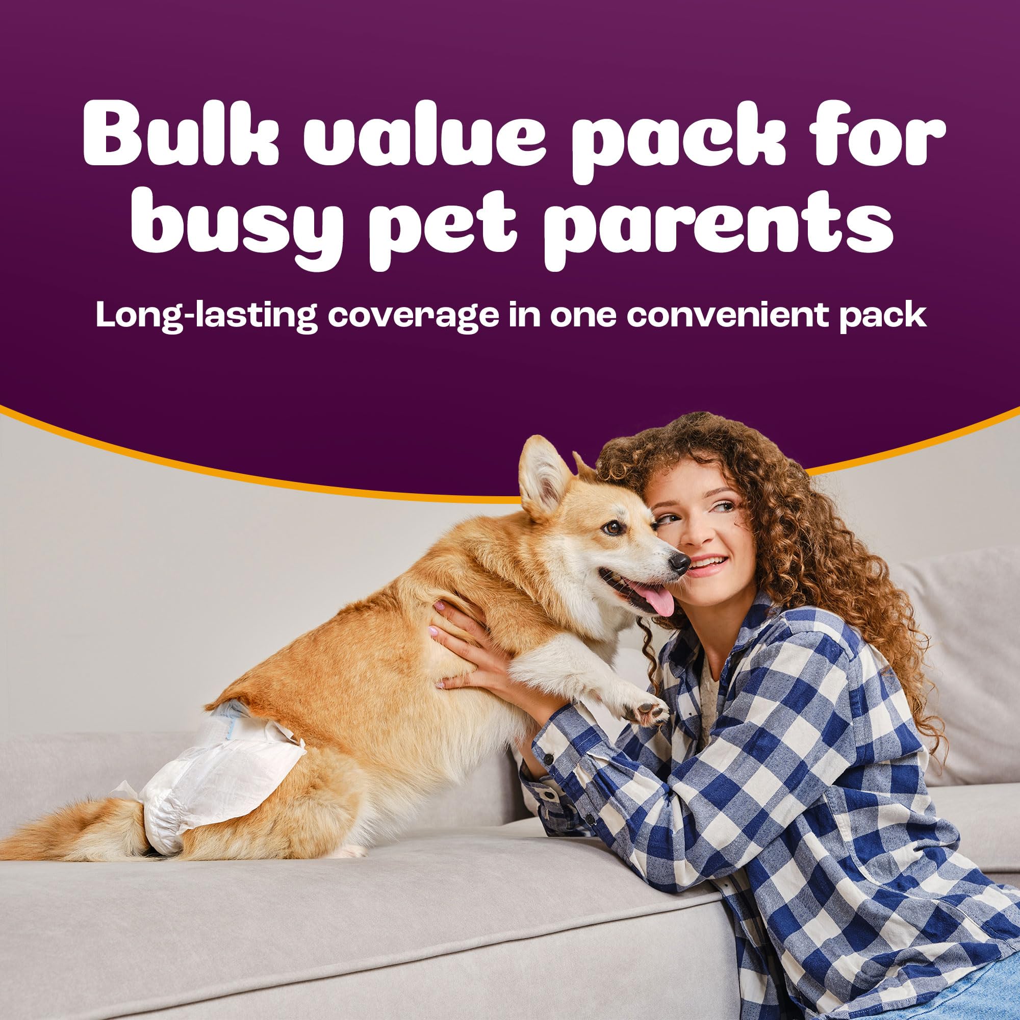 Inspire Pet Care adjustable tabs demonstrate secure fit during activity.