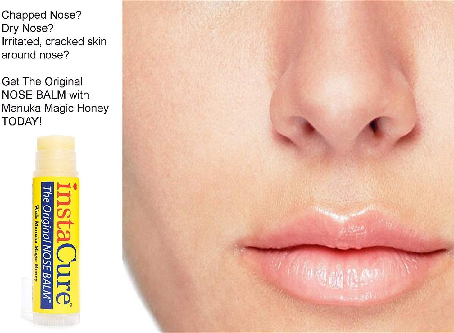 INSTACURE Original Nose Balm cold-weather protection around nostrils for dryness prevention.
