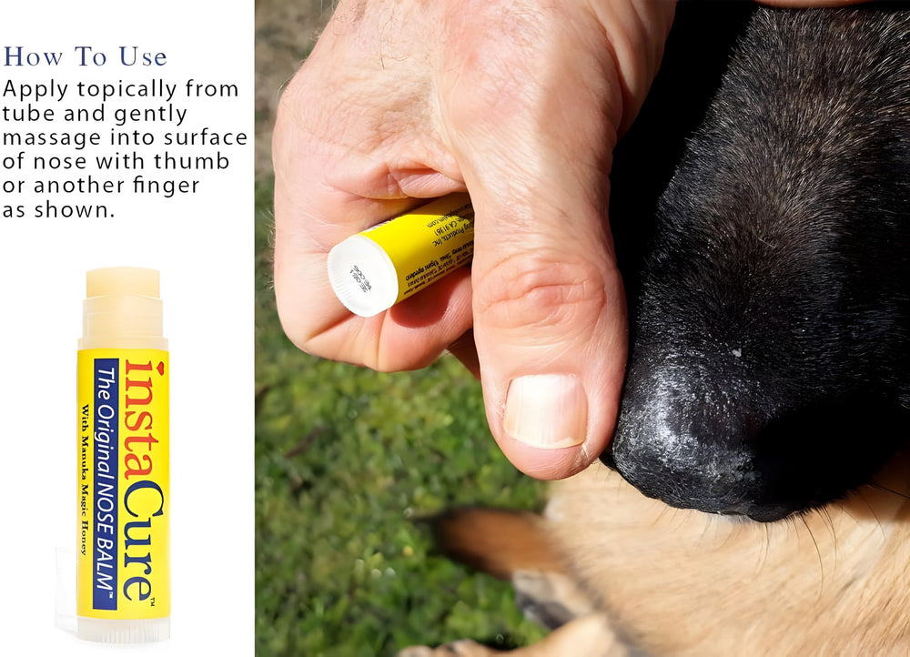 INSTACURE Original Nose Balm tube in bag for flu season comfort.