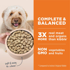 Instinct freeze-dried raw meals grain-free label emphasizes grain-free nutrition