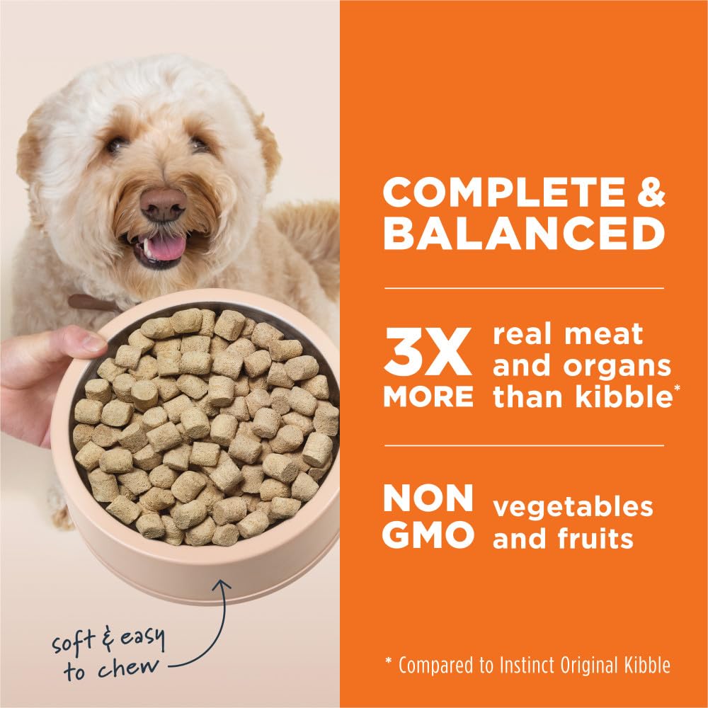 Instinct freeze-dried dog food made in the USA from global ingredients.