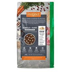 Instinct Raw Boost crunchy-kibble closeup shows bold flavor and satisfying texture