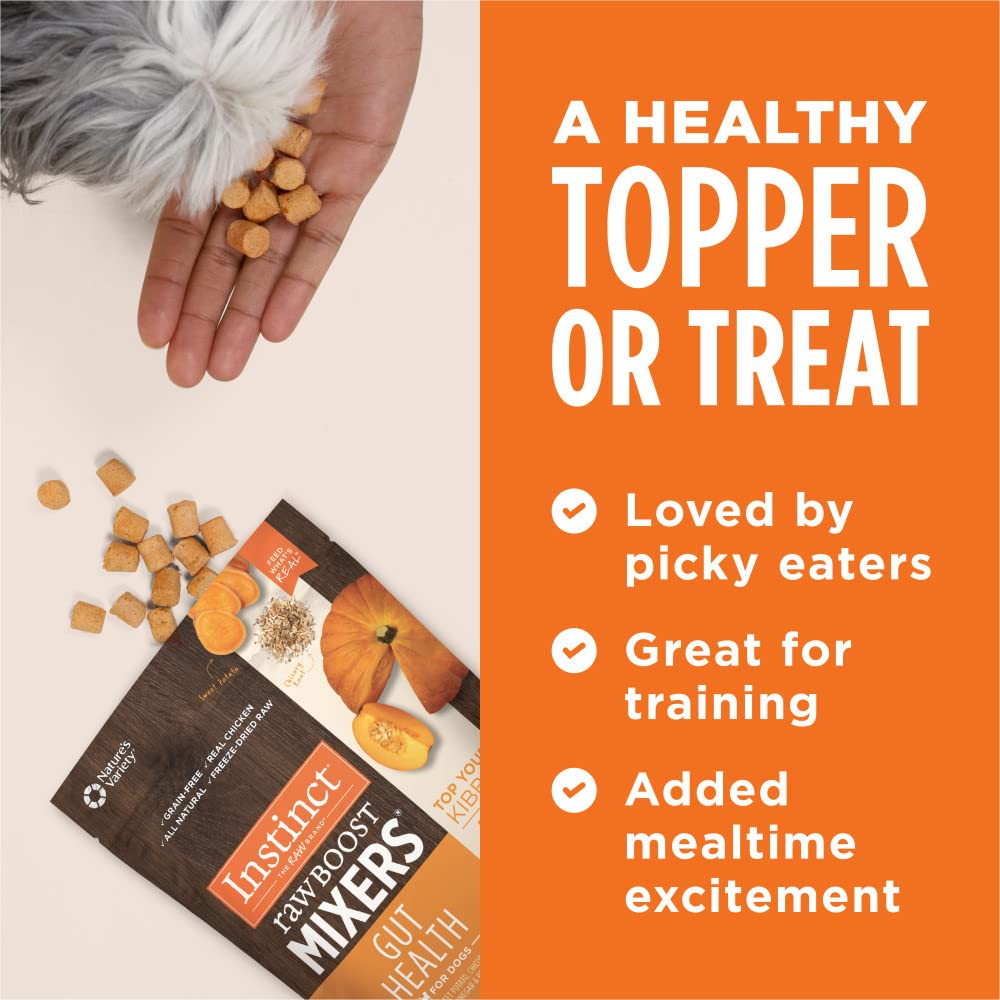 Instinct Raw Boost dog bowl served with toppers promotes flavorful, easy meals