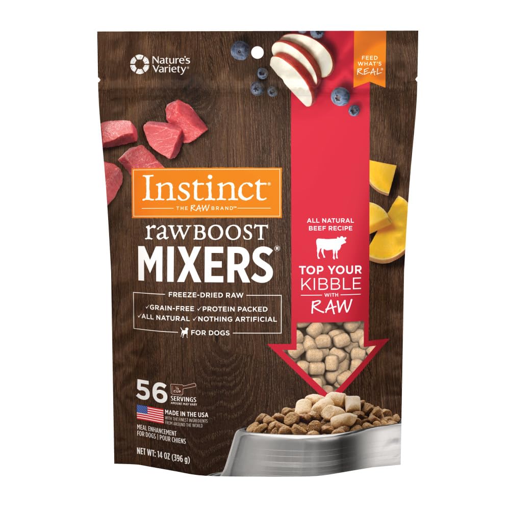 Instinct Raw Boost Mixers bag front grain free topper for tastier meals