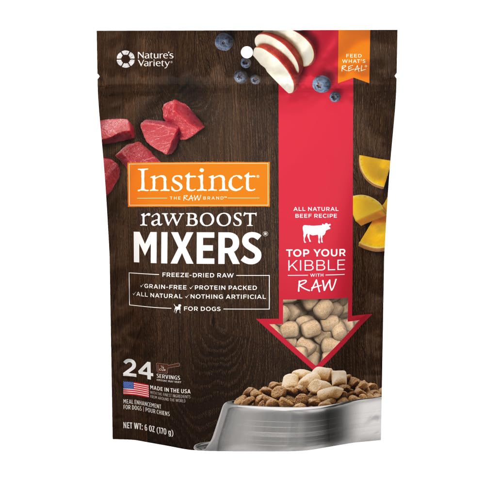 Instinct Raw Boost Mixers beef topper bowl boosts flavor and digestion support