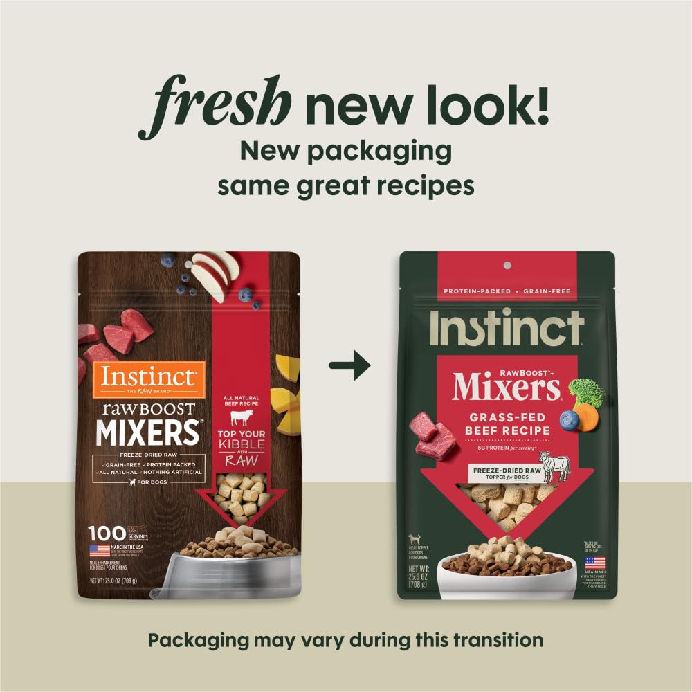 Instinct Raw Boost Mixers freeze-dried texture preserves nutrients and flavor