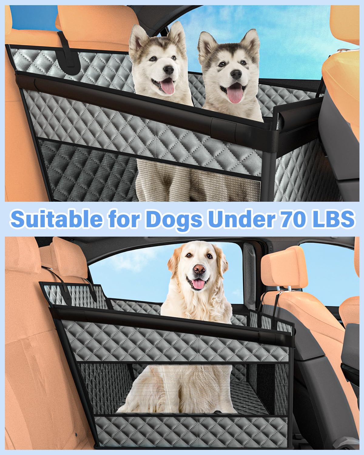 Instraella dog car seat foldable-design for easy setup and storage