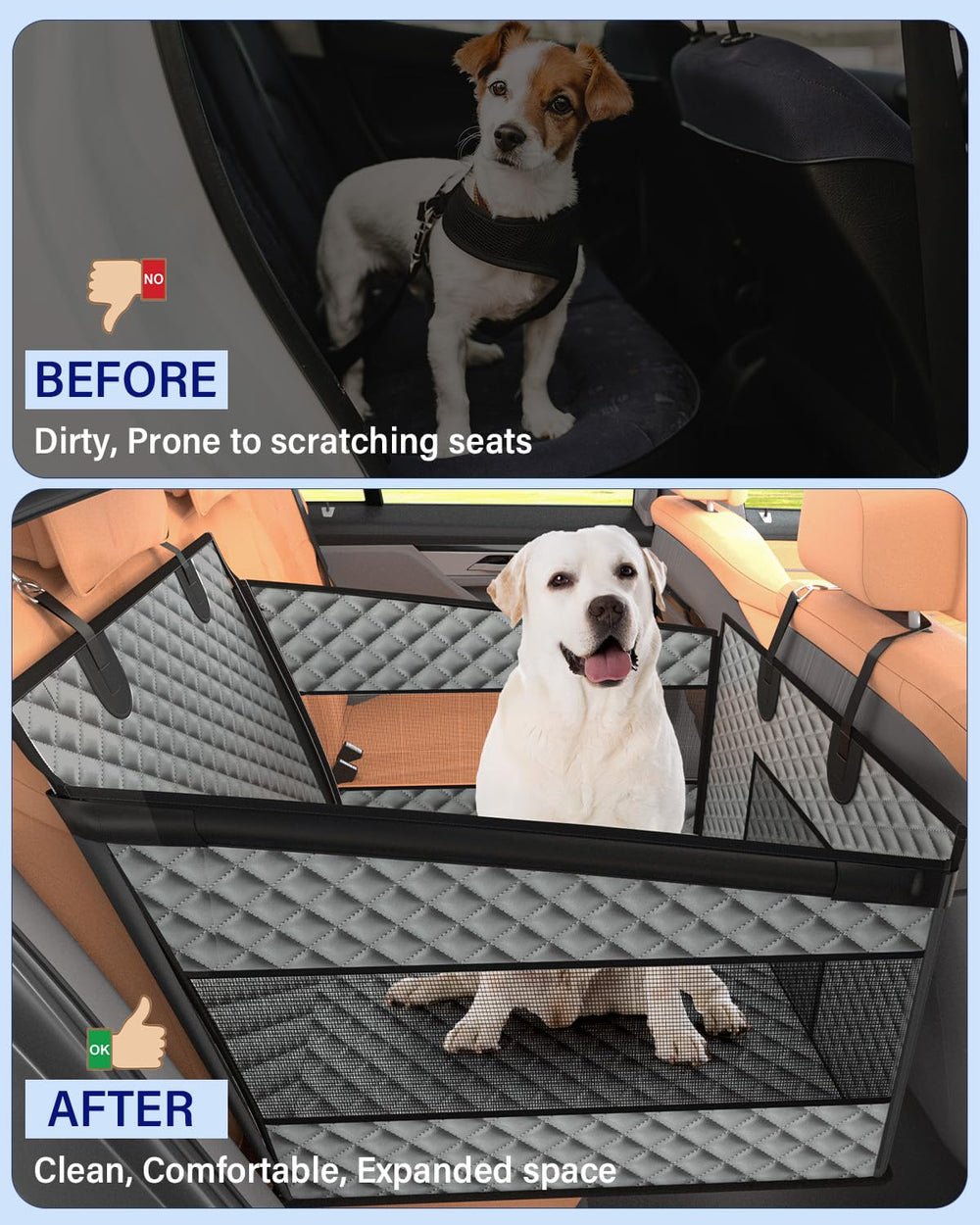 Instraella dog car seat includes safety-leash-slot for extra security