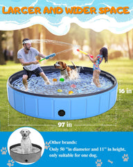 Instraella large dog pool uses durable materials for long-lasting outdoor fun.