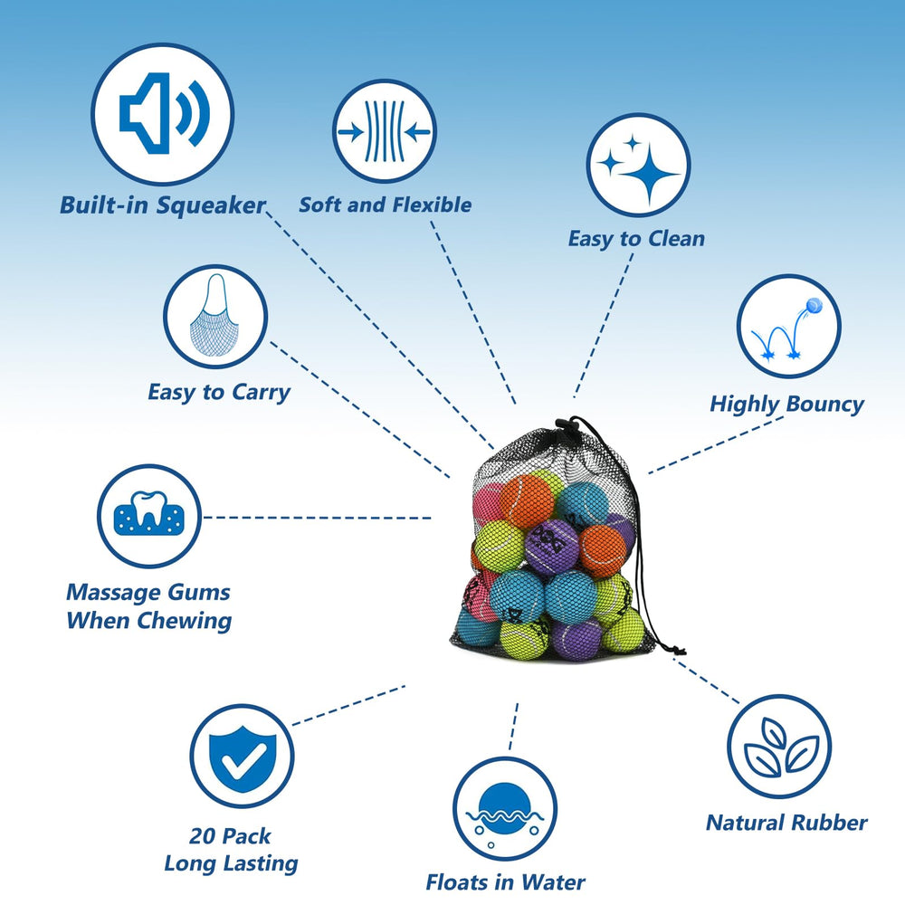INSUM small-breed pack focuses on size and multiple balls for fetch.