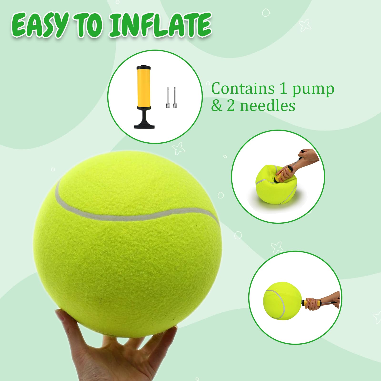 INSUM giant tennis ball presented as a playful birthday gift