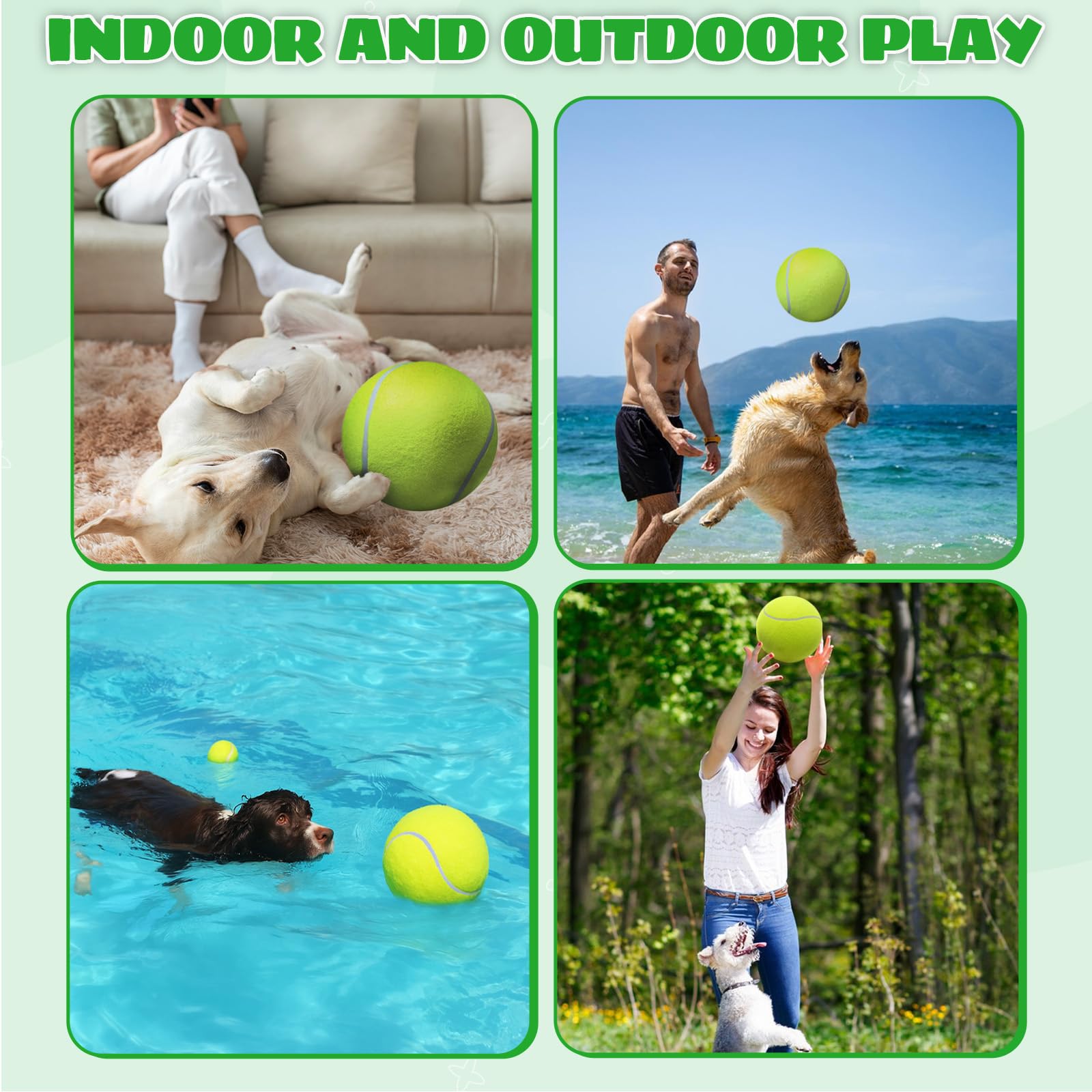 INSUM giant tennis ball floating for water play at the pool