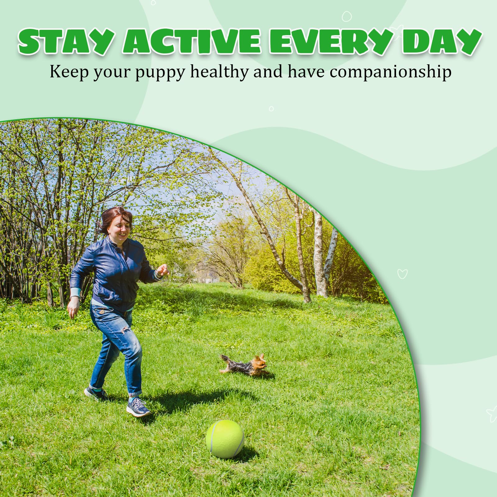INSUM ball in a yard with bright colors for easy visibility
