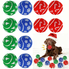 INSUM Christmas dog balls 12-pack for festive indoor fetch and décor.