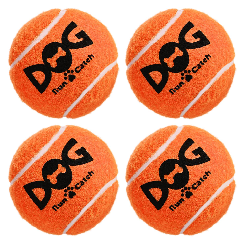 INSUM squeaky dog ball orange tilted play, keeps dogs engaged.
